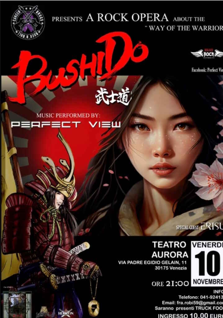Perfect View: venerdì 10 novembre al Teatro Aurora di Marghera andrà in scena la rock opera teatrale “Bushido”